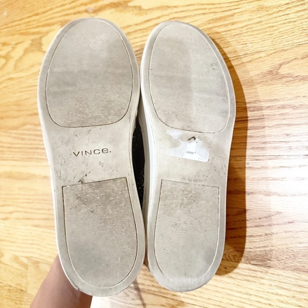 VINCE Warren Tweed Platform Slip-on Sneakers EUC